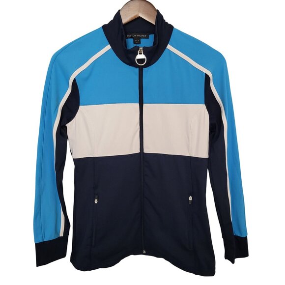 Boston Proper Colorblock Active Performance Jacket Womens Size S NWOT - Picture 1 of 8